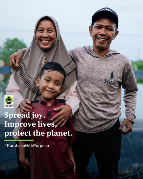 An Indonesian family smiling