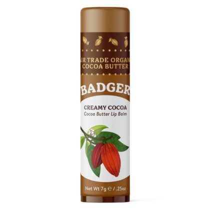 Tube of Badger Lip Balm, cocoa butter variety