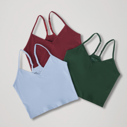 Pact's Everyday Shelf Bra Cropped Camisole 3-Pack